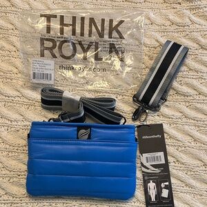 Think Royln Bum bag- Shiny pool blue-NWT
